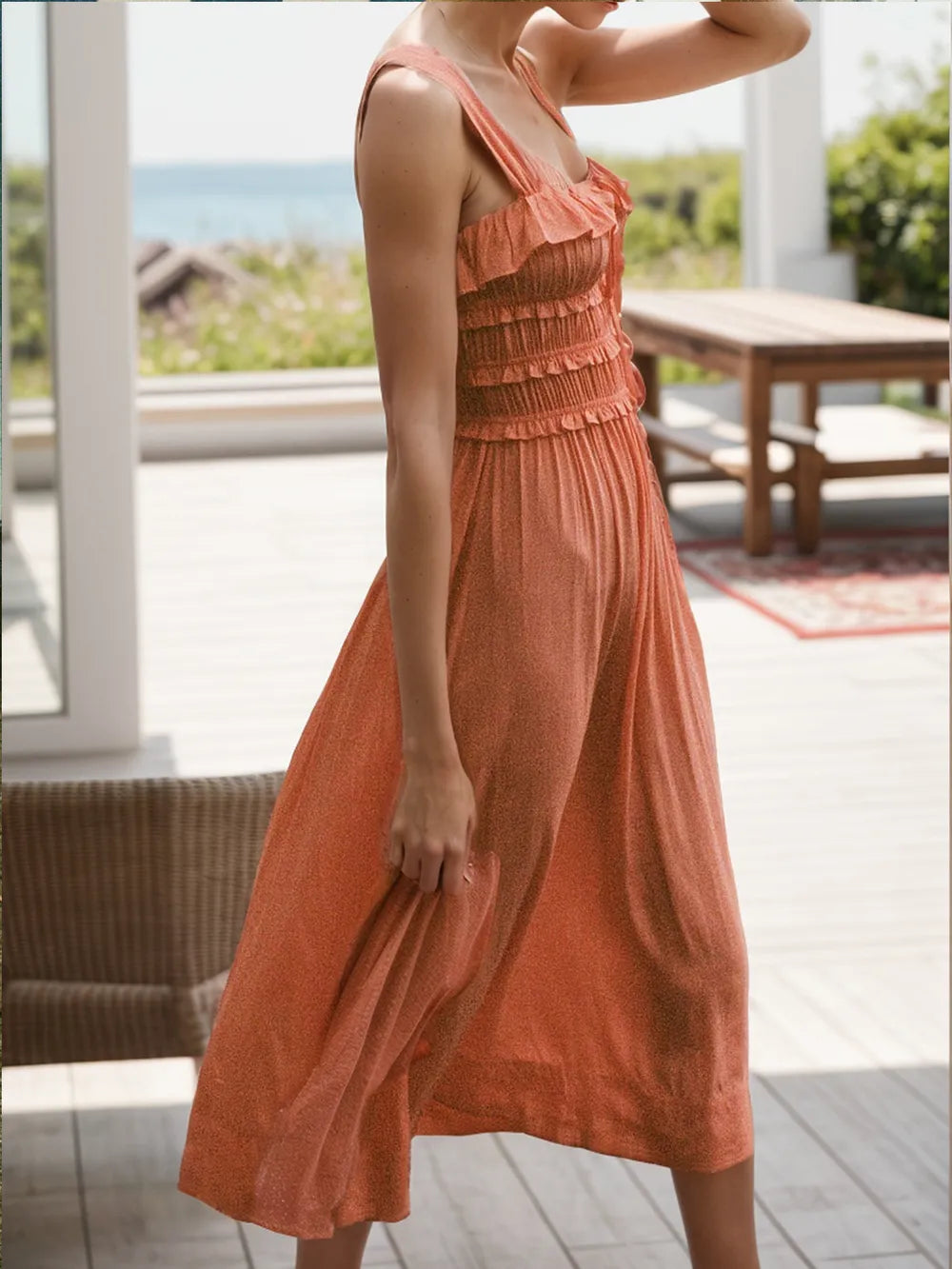 French-Inspired Beach Leisure Dress – Perfect for Vacation Days