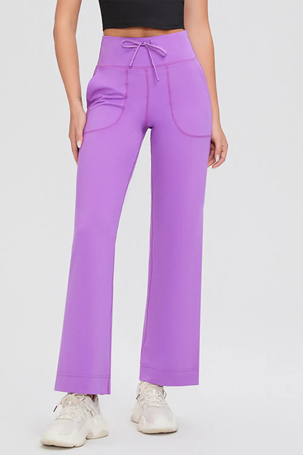 Basic Bae High-Waisted Drawstring Pants – Full Size Fit