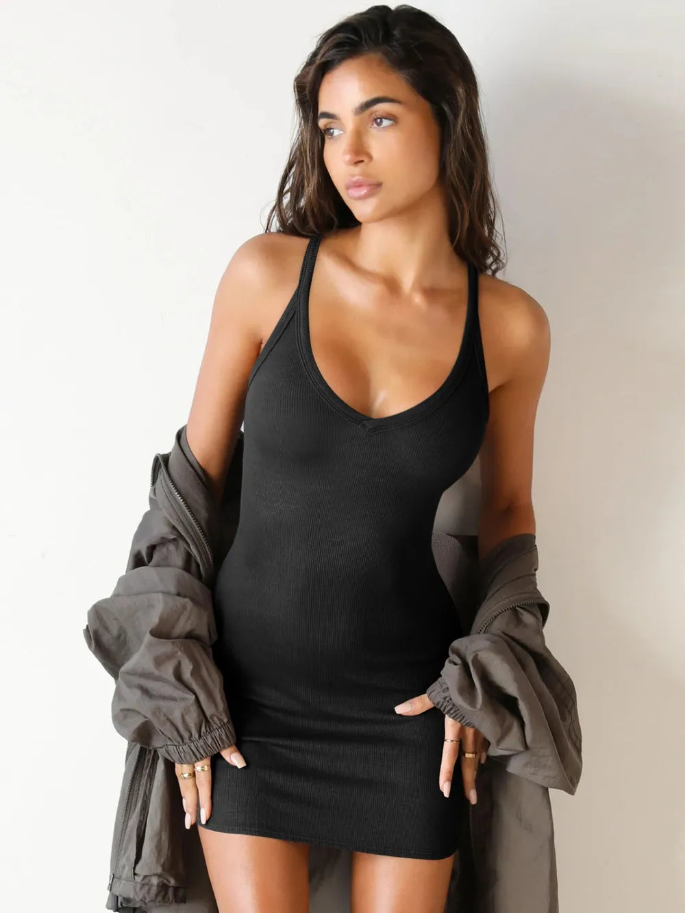 Wide Strap Scoop Neck Mini Dress – Perfect for Effortless, Everyday Style