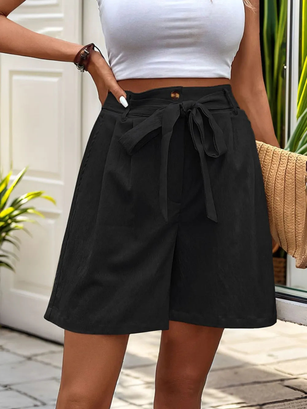 Relaxed Fit Lace-Up Shorts – Summer Essential