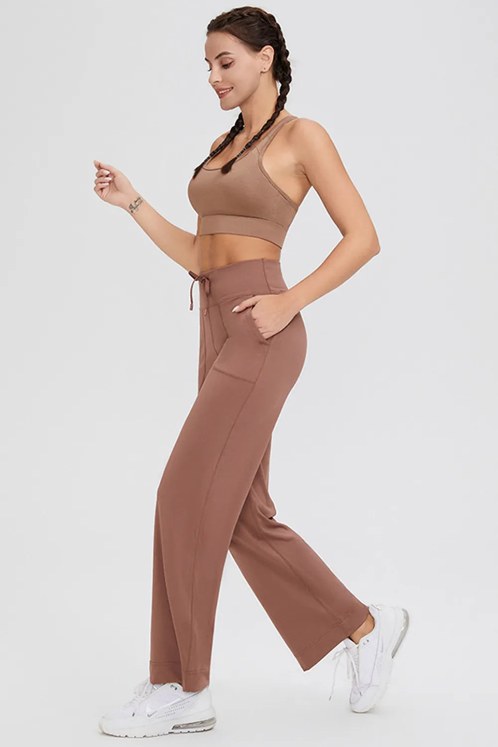 Basic Bae High-Waisted Drawstring Pants – Full Size Fit