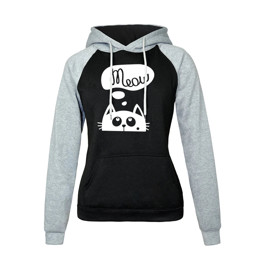 Hoodie Sweatshirt Cat Meow