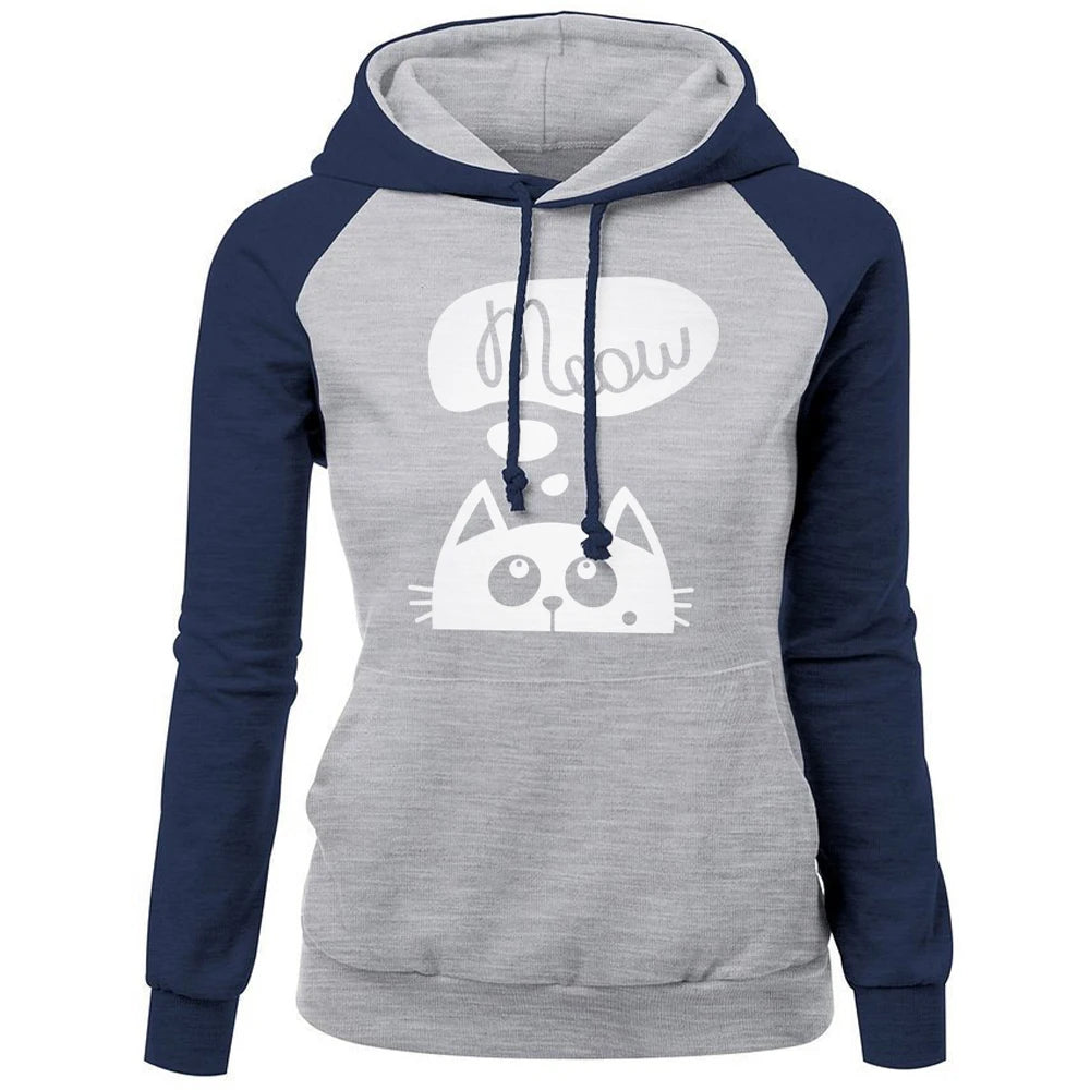 Hoodie Sweatshirt Cat Meow