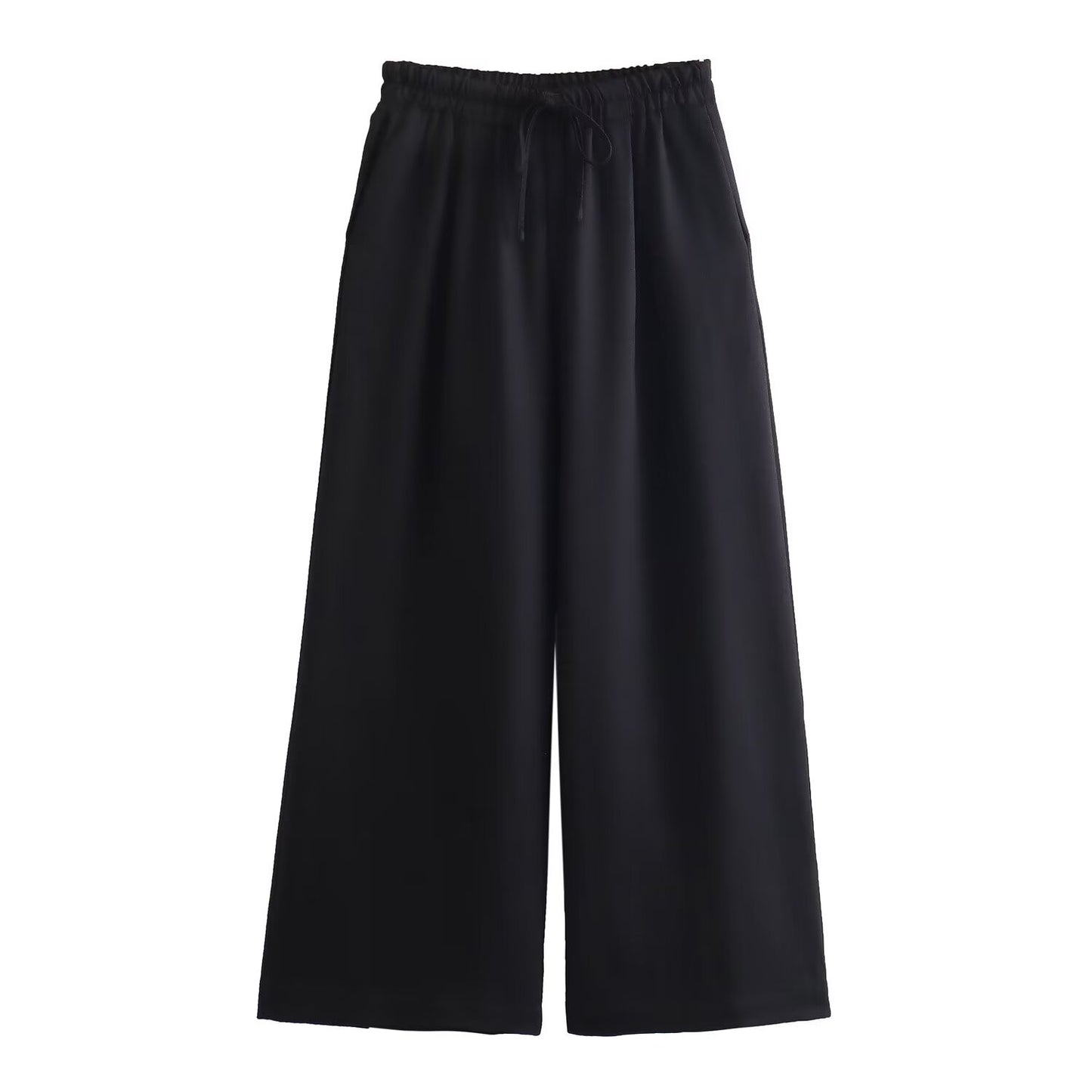 Sleeveless Belted Vest & Wide-Leg Pants Set – Effortless Chic