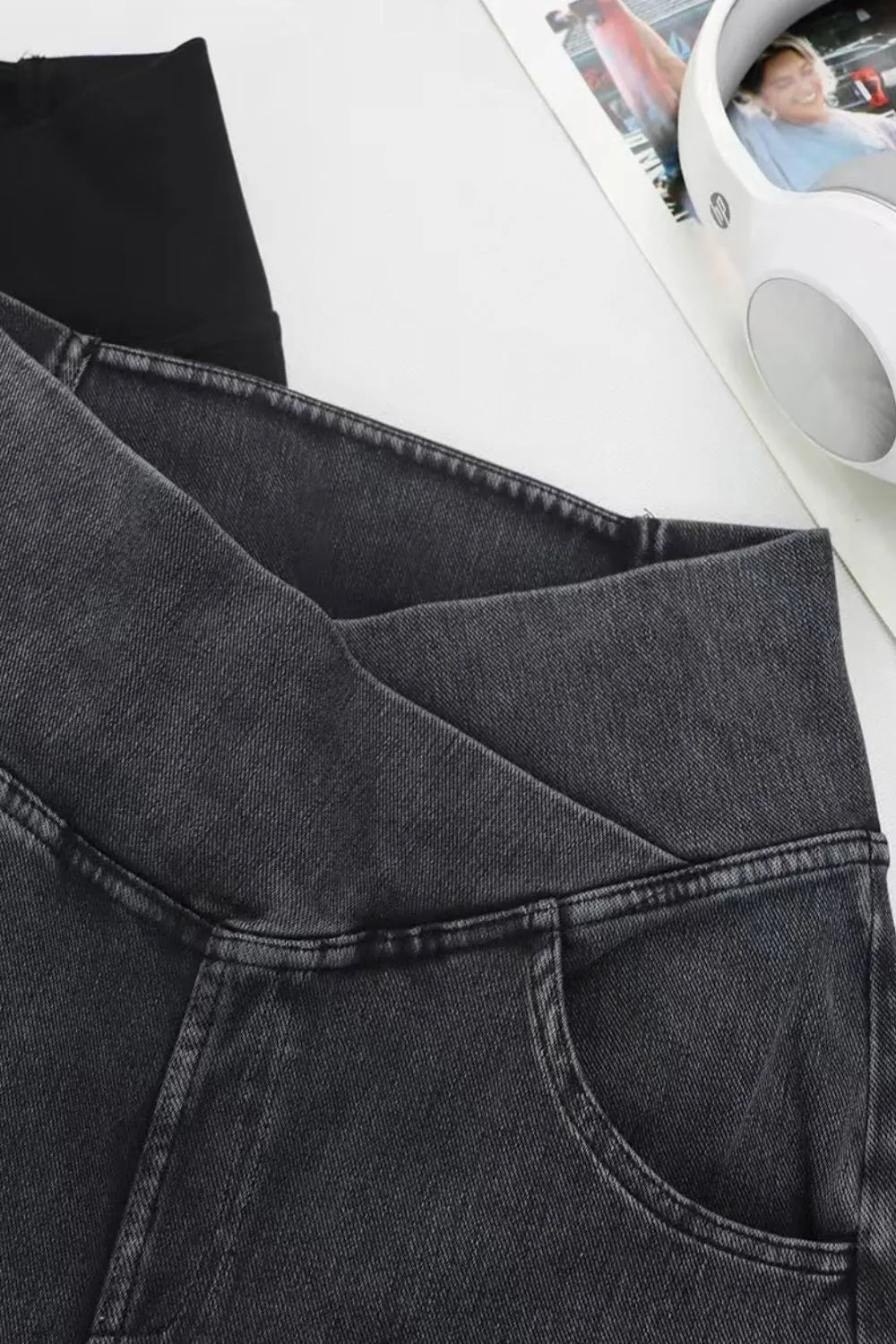 High-Stretch Bootcut Jeans with Pockets