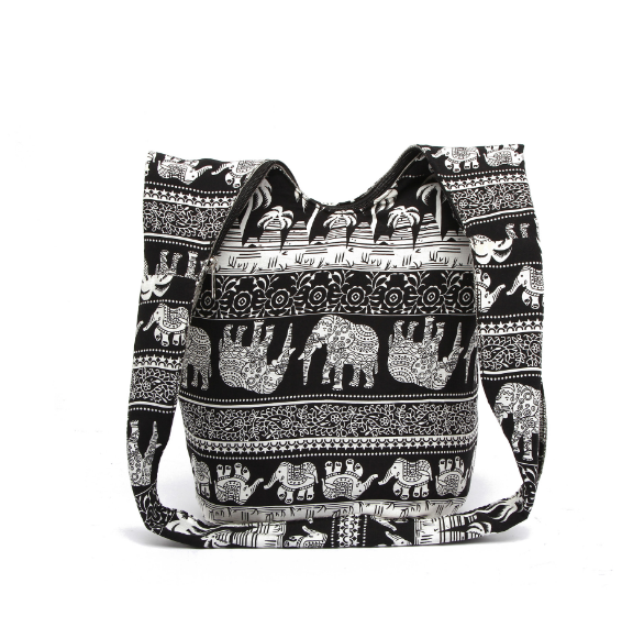 Sling Crossbody Bag Shoulder Bag Purse Thai, with Zip Handmade