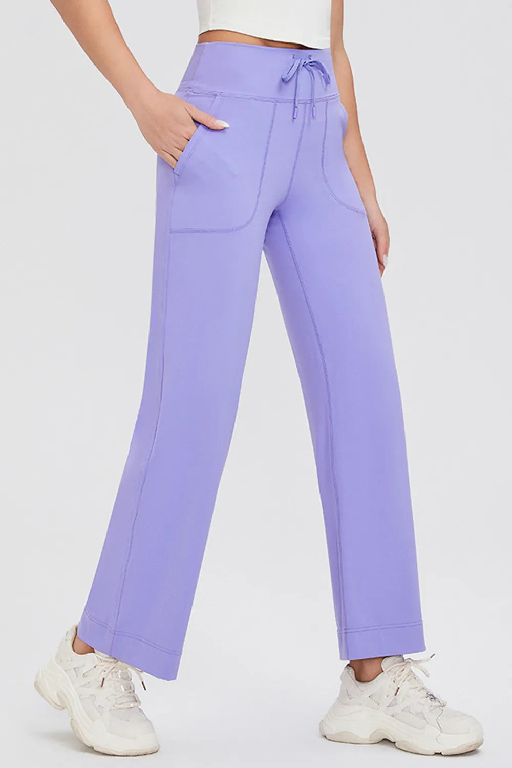 Basic Bae High-Waisted Drawstring Pants – Full Size Fit