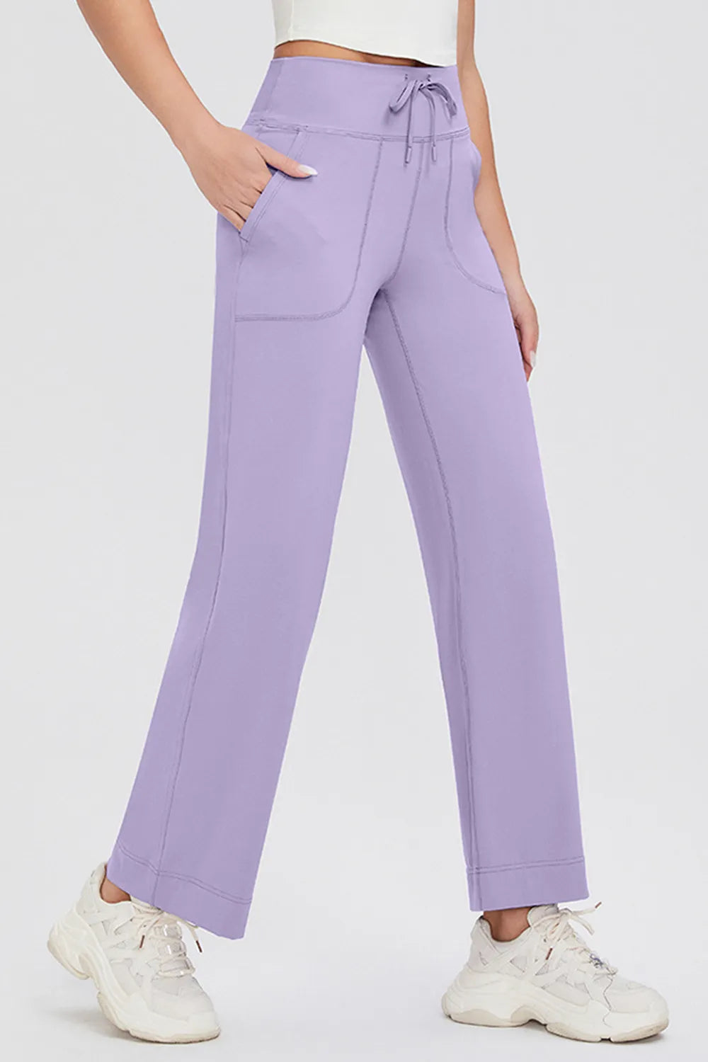 Basic Bae High-Waisted Drawstring Pants – Full Size Fit