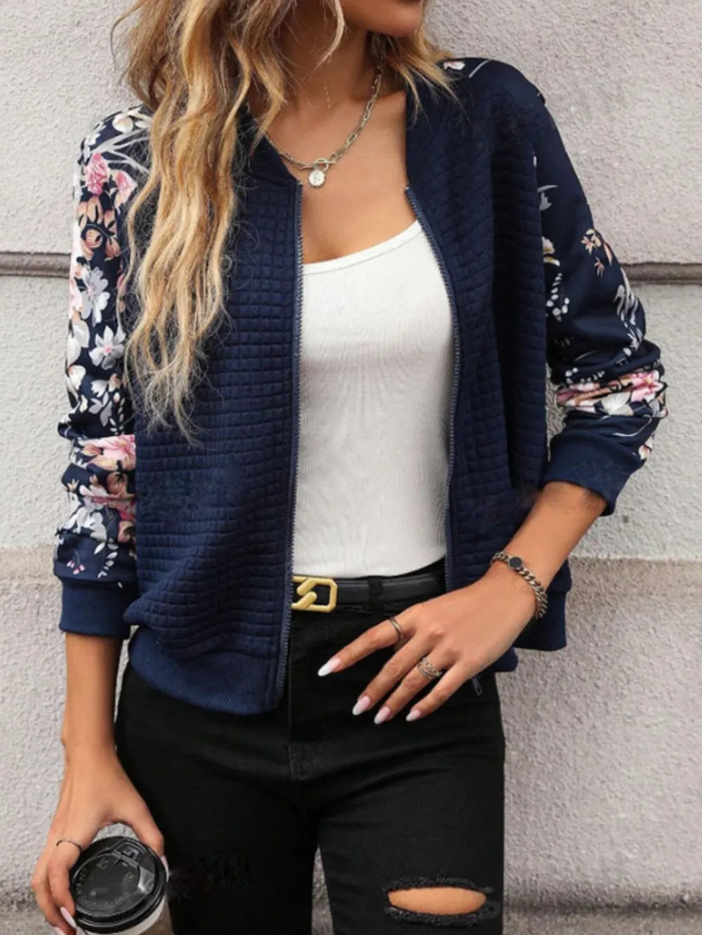 Long Sleeve Graphic Zip Jacket