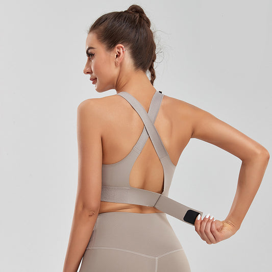 Front-Zip Shockproof Sports Bra