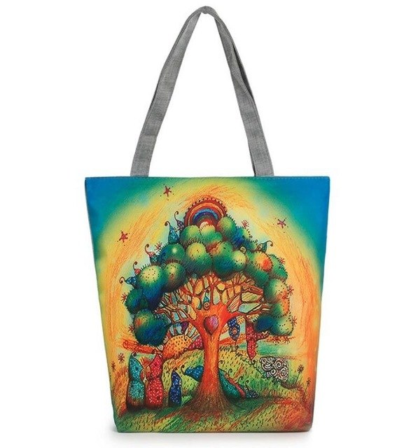 Vintage Canvas Bags Large Thai Owl Tote bag HandBag