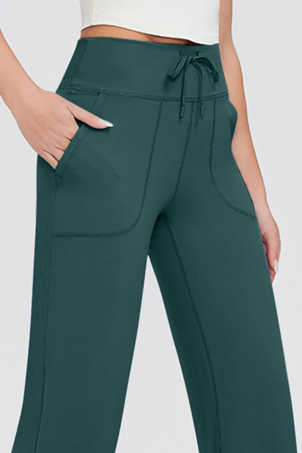 Basic Bae High-Waisted Drawstring Pants – Full Size Fit