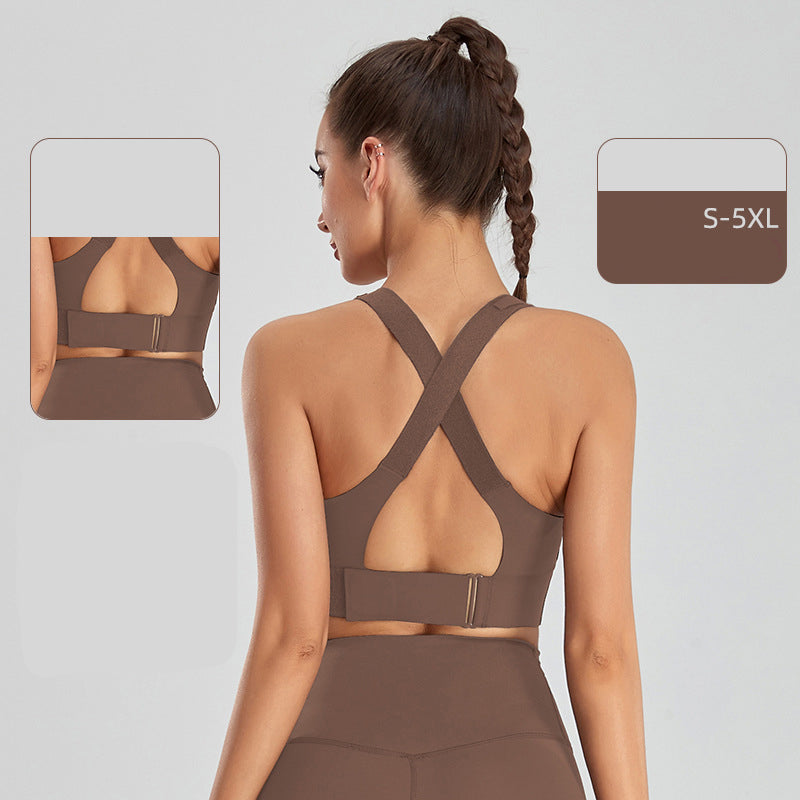 Front-Zip Shockproof Sports Bra