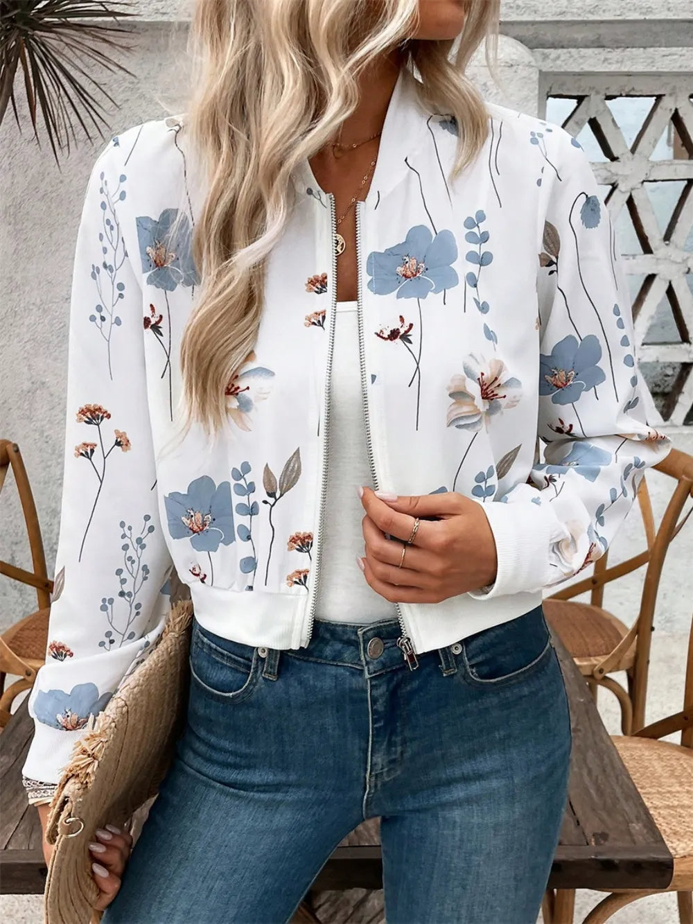 Graphic Zip-Front Jacket for Effortless Cool