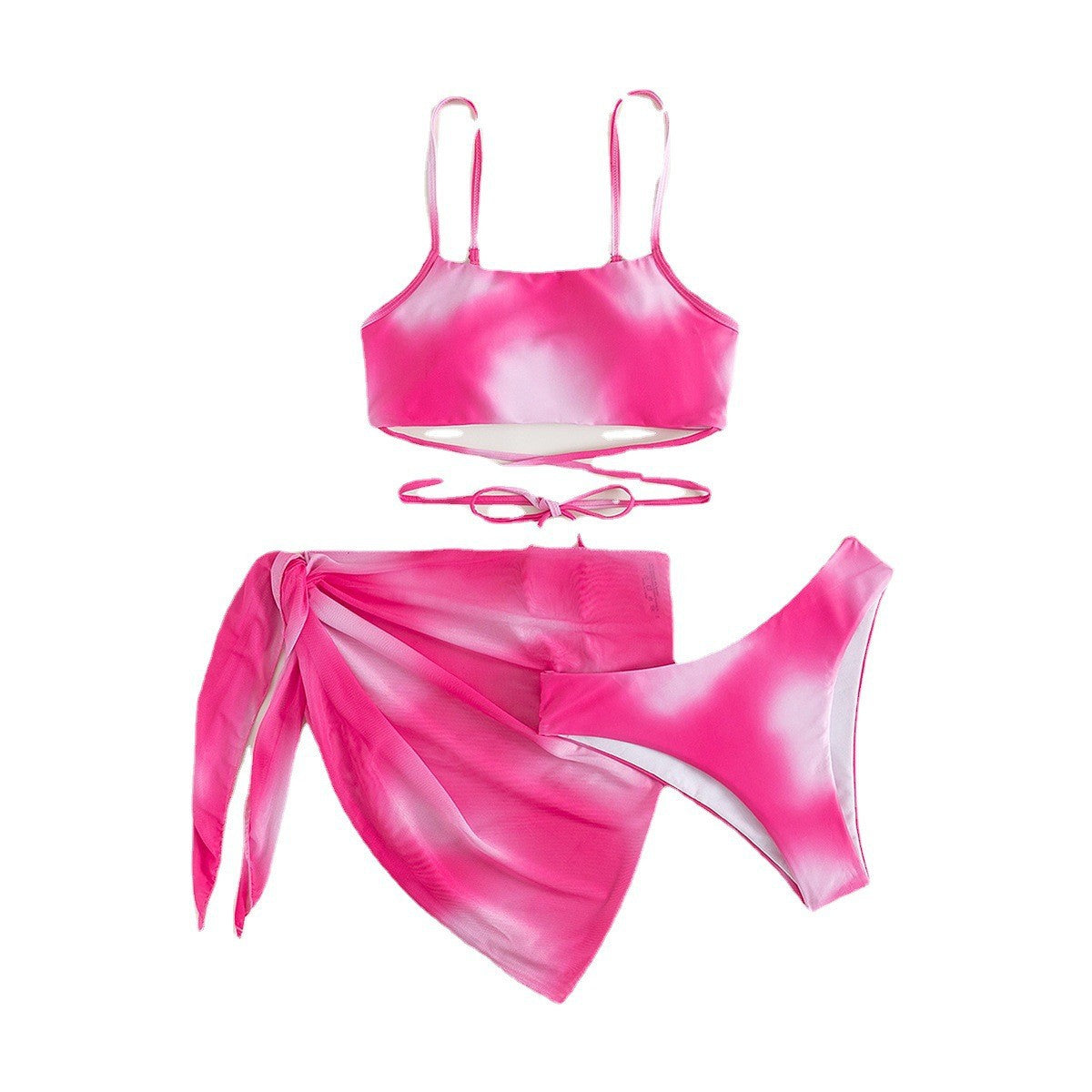 Tie-Dye Bikini Swimsuit – 3-Piece Set