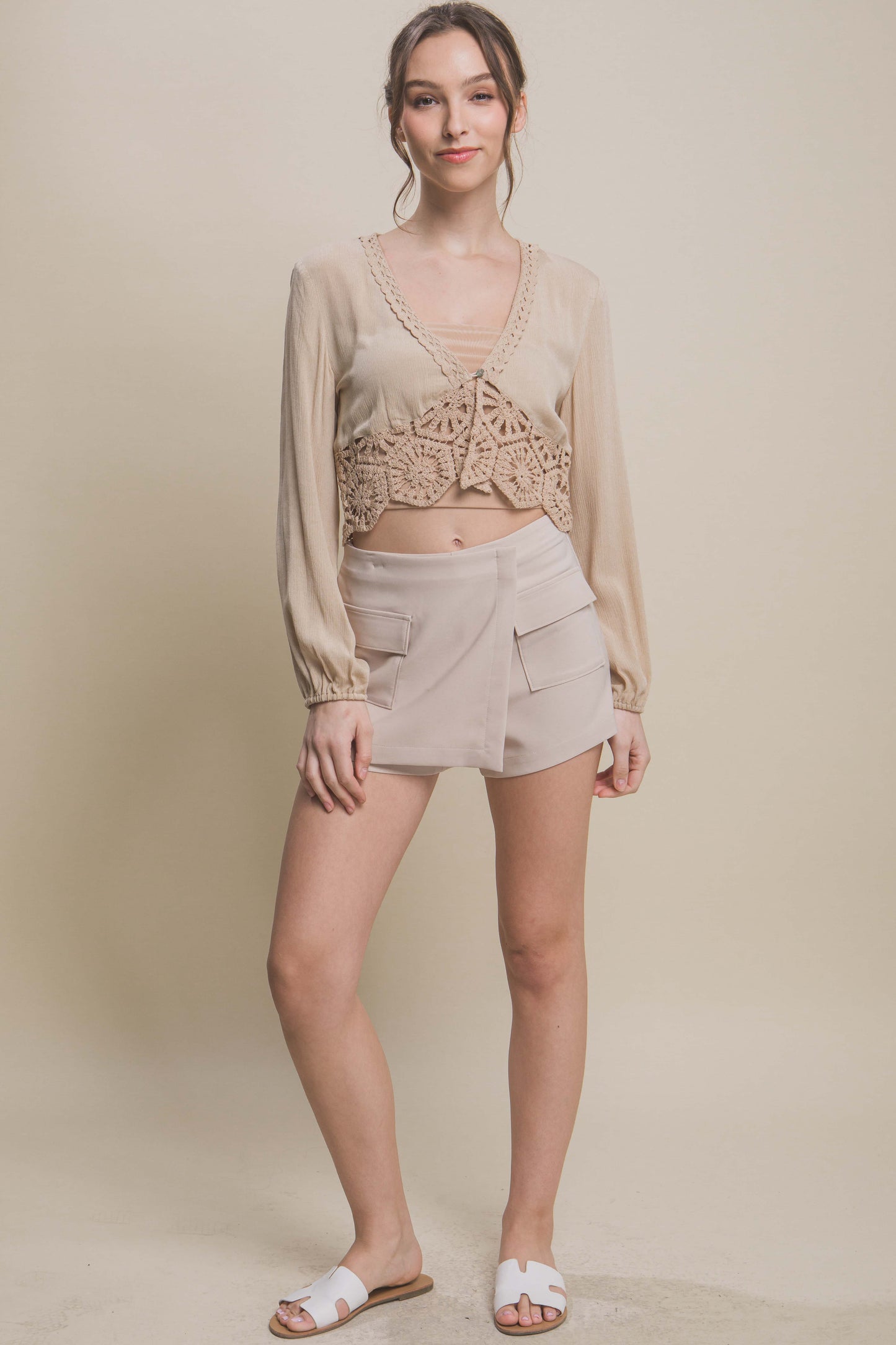 Vertigo Skorts Beige
