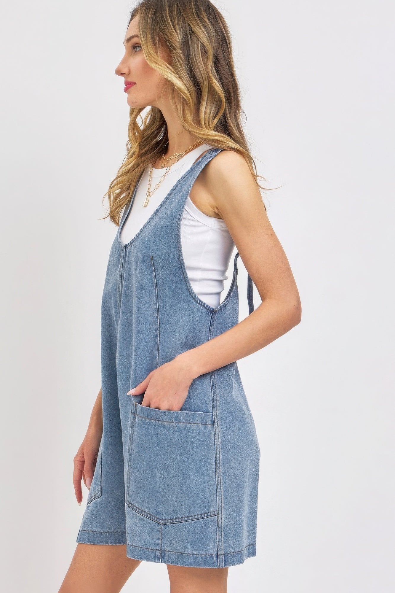 Denim Romper