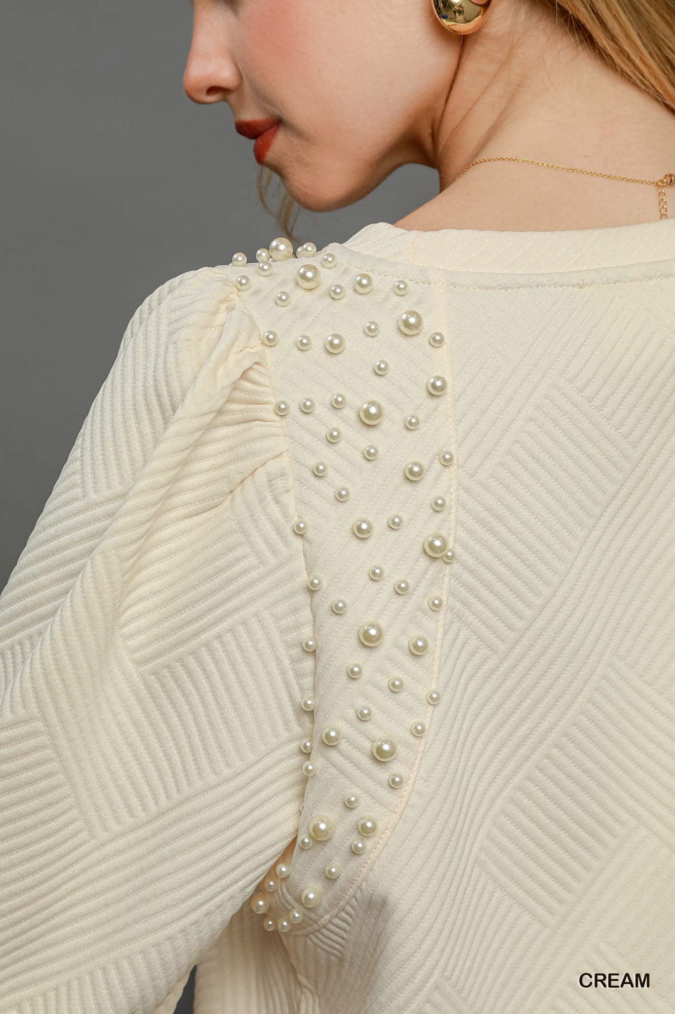 Puff Sleeve Feminine Knit Top