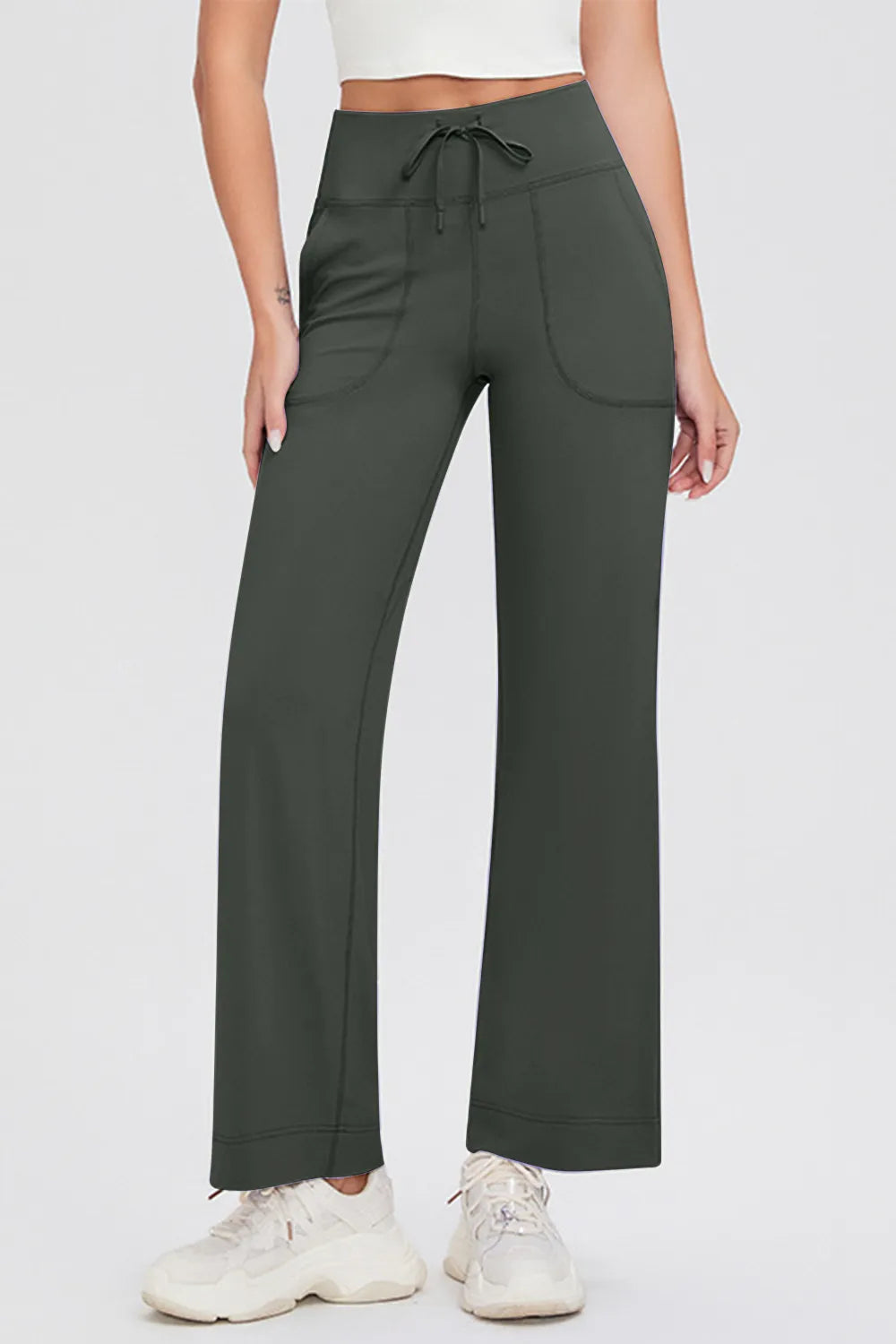 Basic Bae High-Waisted Drawstring Pants – Full Size Fit