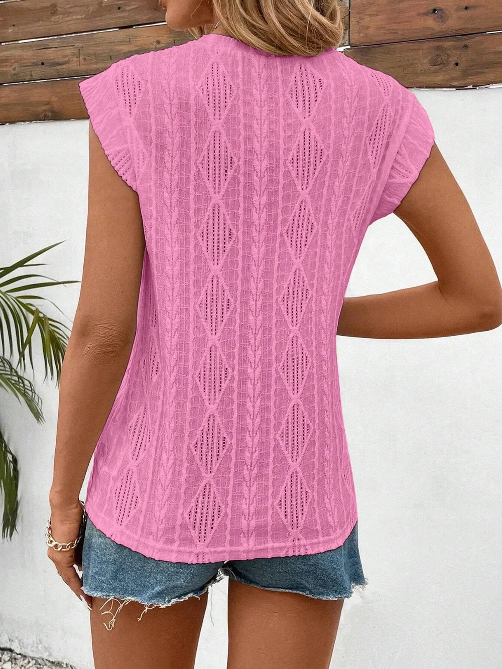 Essential Cap Sleeve Top with Round Neck