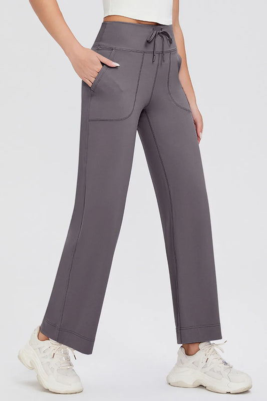Basic Bae High-Waisted Drawstring Pants – Full Size Fit