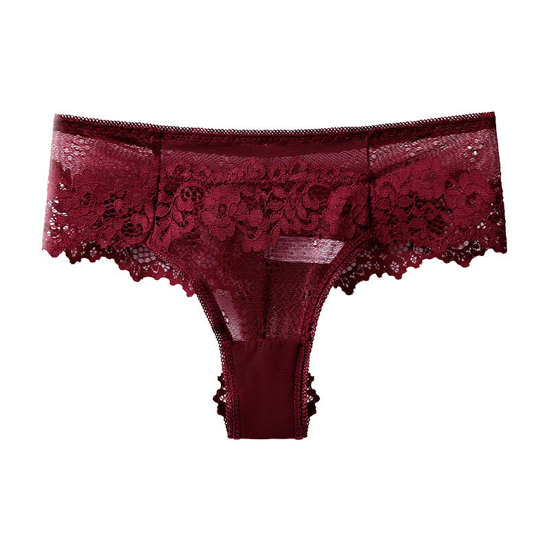 Lace Panties Skin-Friendly Breathable Comfortable Seamless Low Waist Briefs