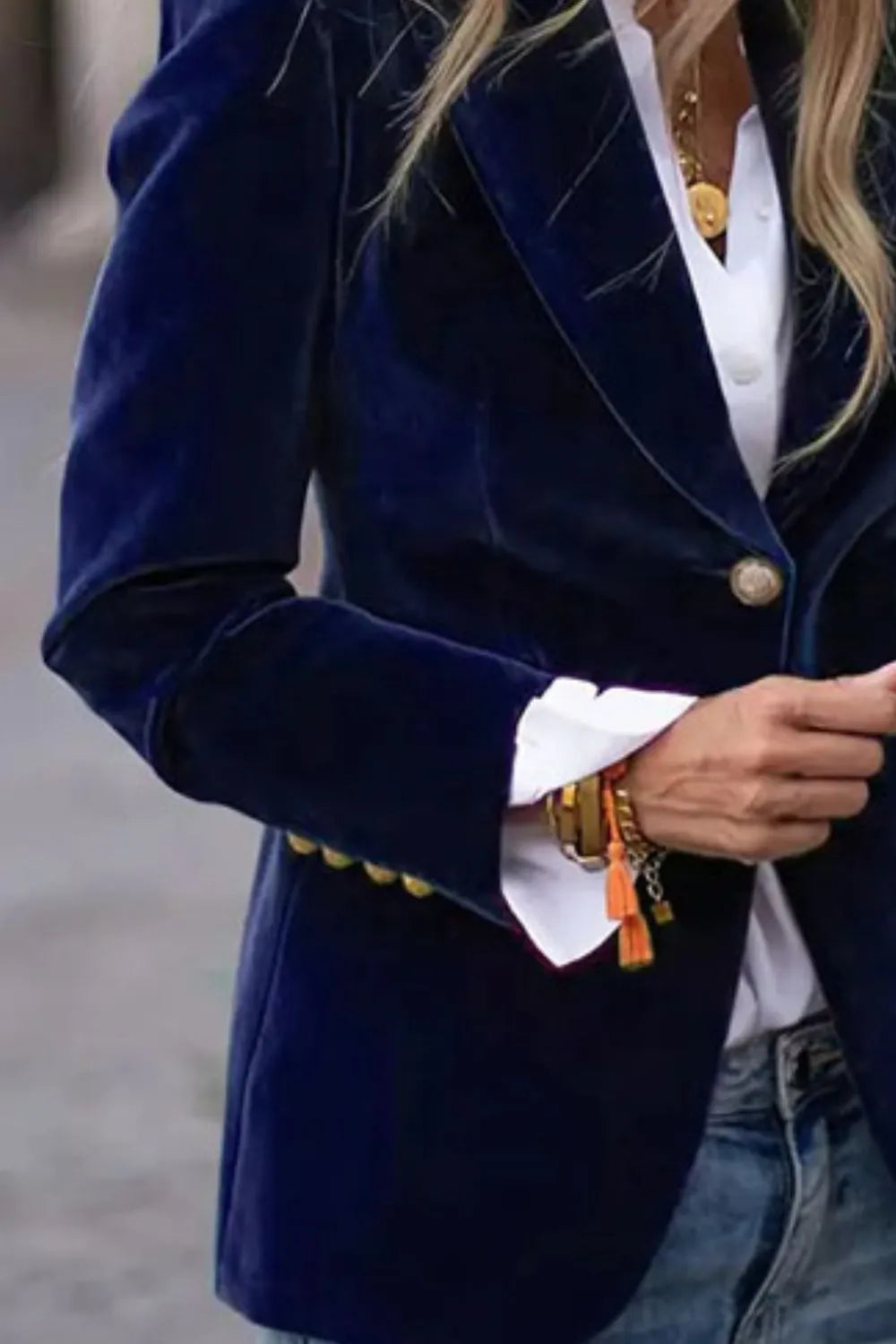 Single-Button Lapel Blazer – Timeless & Tailored