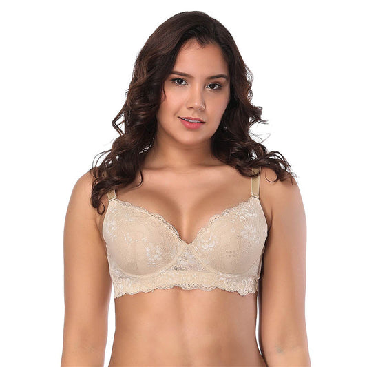Lace Bra molded cup with metal ring