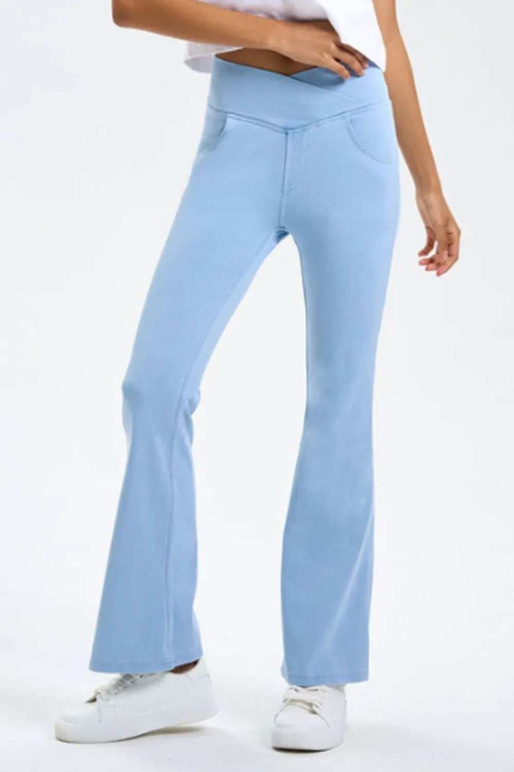 High-Stretch Bootcut Jeans with Pockets