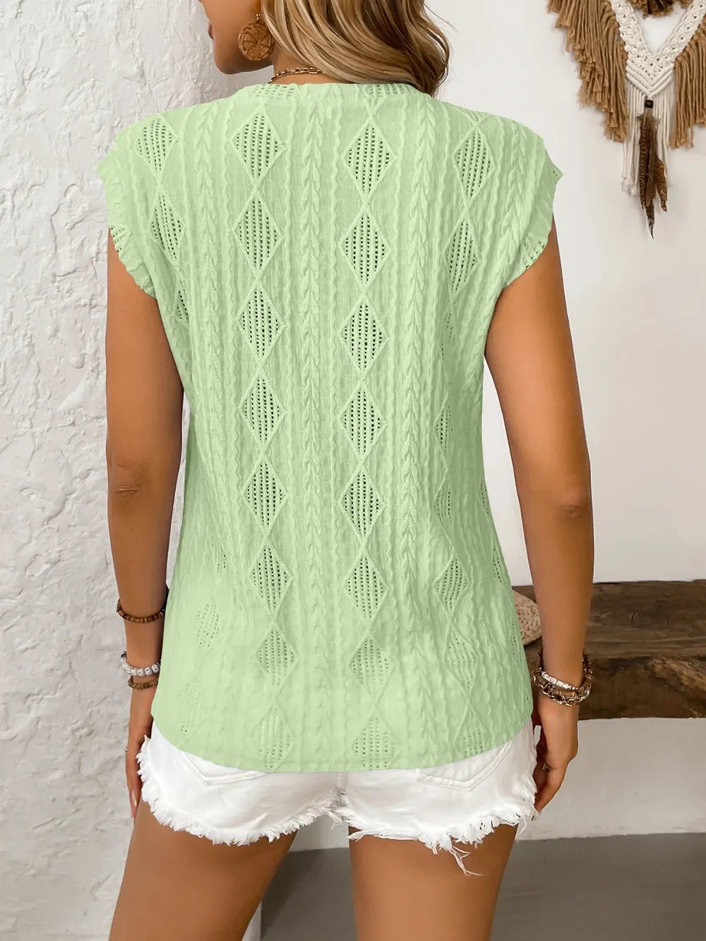 Essential Cap Sleeve Top with Round Neck