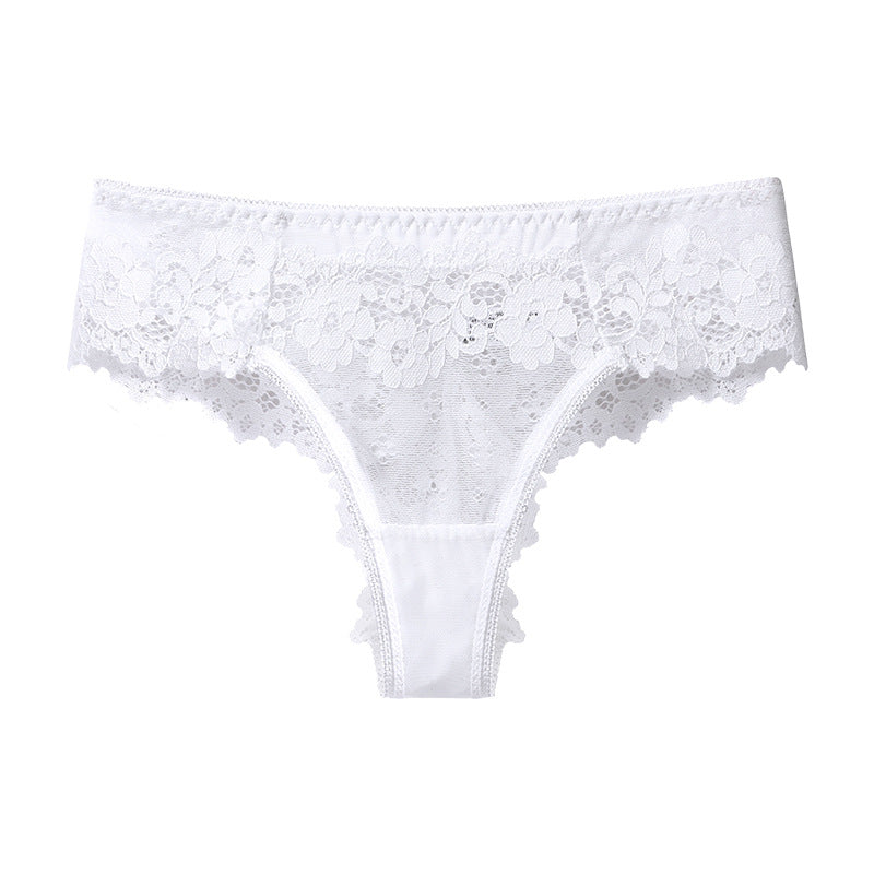 Lace Panties Skin-Friendly Breathable Comfortable Seamless Low Waist Briefs