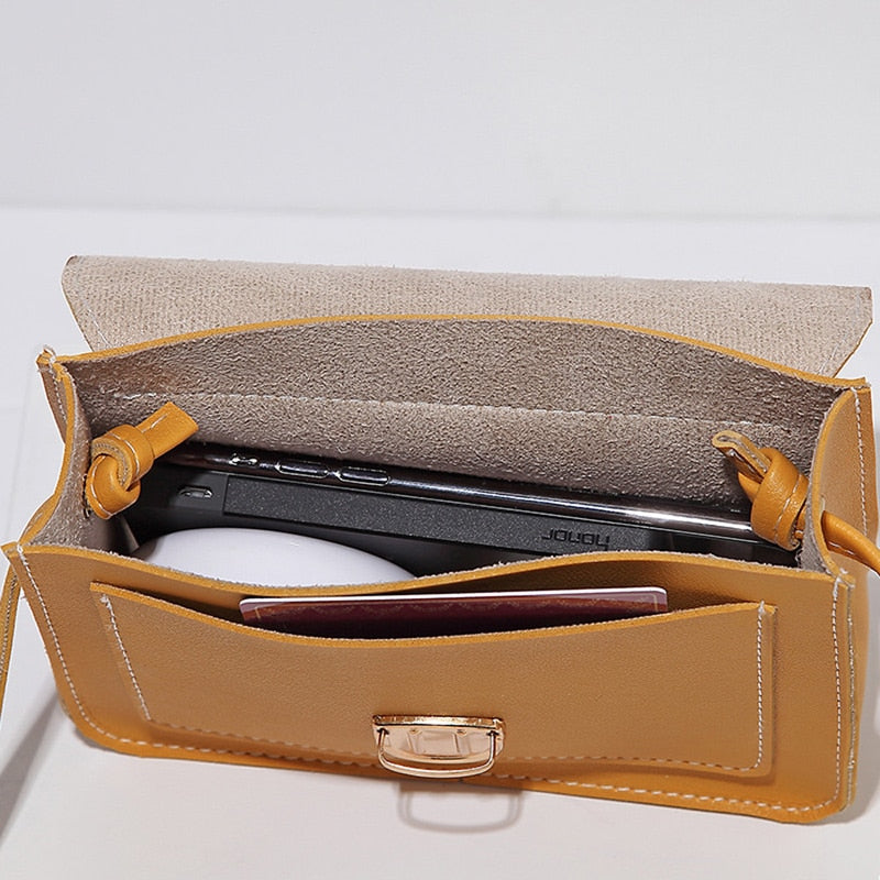 Small Crossbody Mini PU Leather Shoulder Messenger Bag