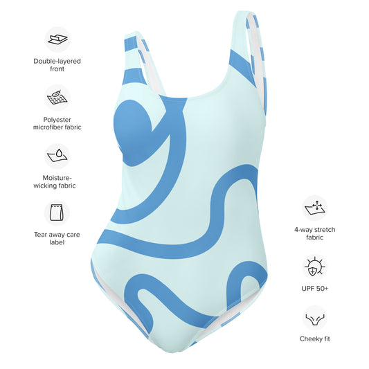 Blue Wave One-Piece Swimsuit