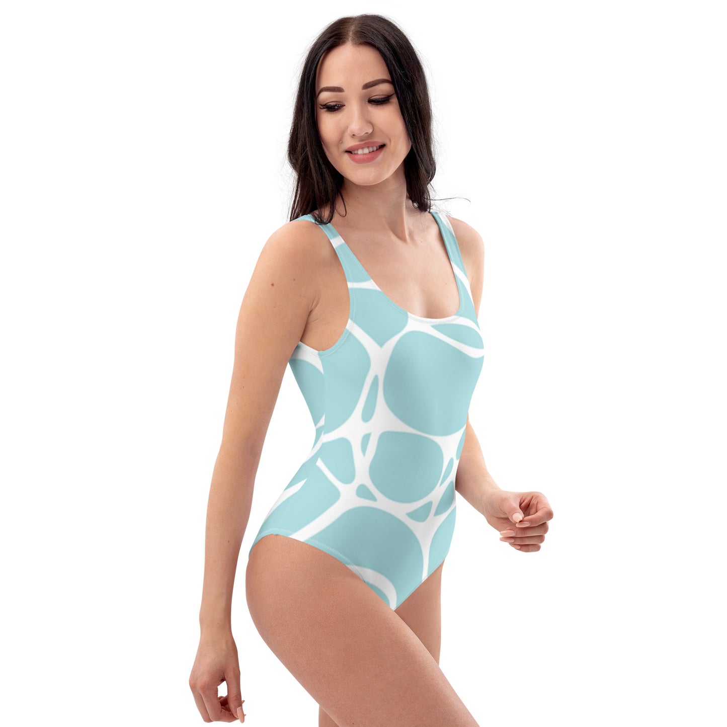 One-Piece Swimsuit in Light Blue