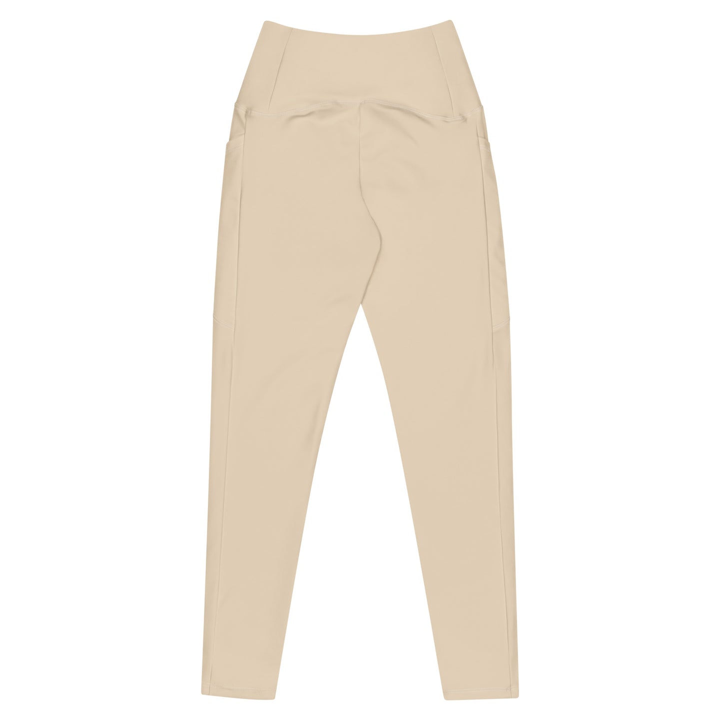 High-waisted Leggings with pockets Beige