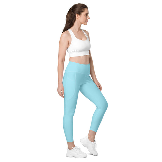 High-waisted Leggings with pockets Light Blue