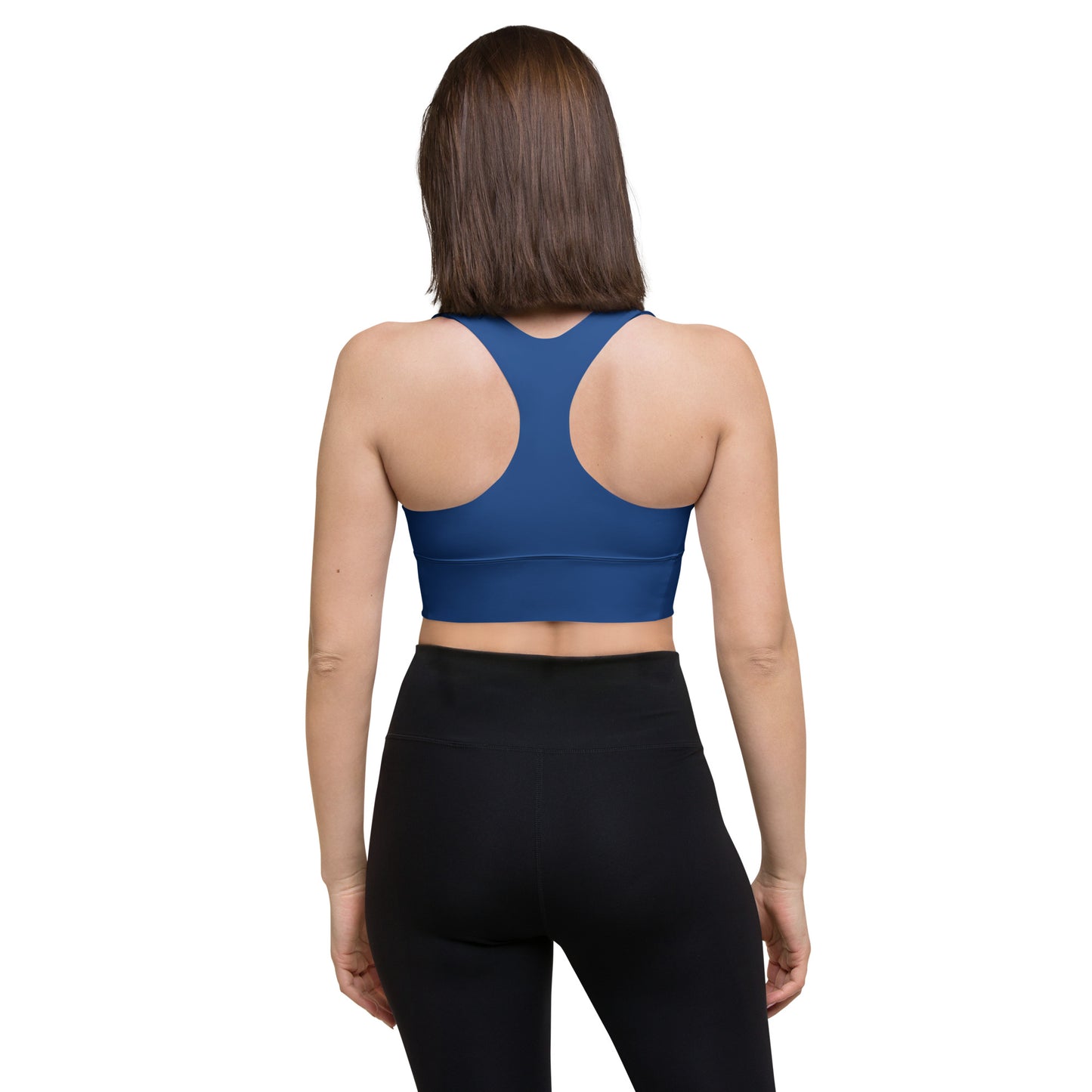 High Support Longline Sports Bra Dark Blue