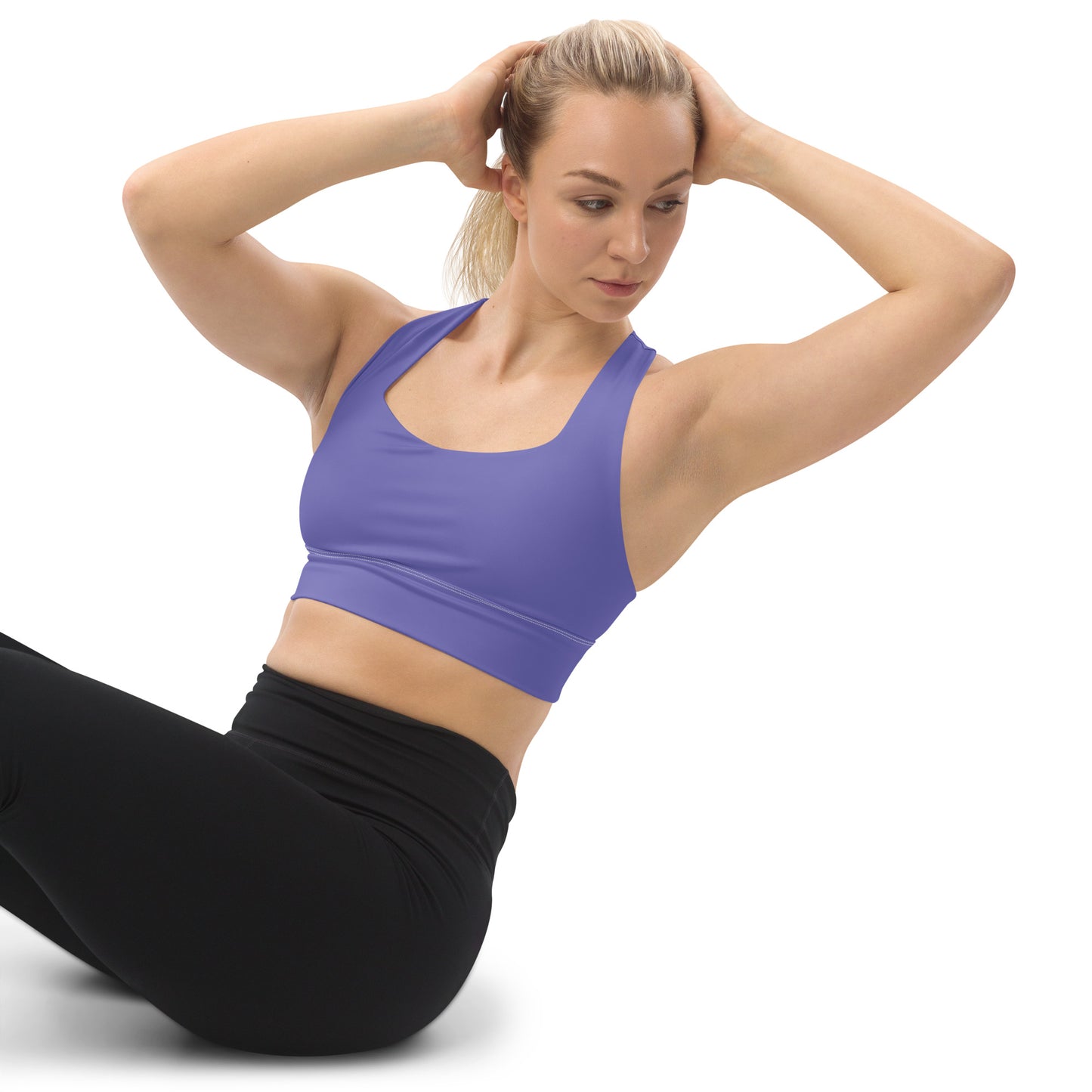 High Support Longline Sports Bra Purple