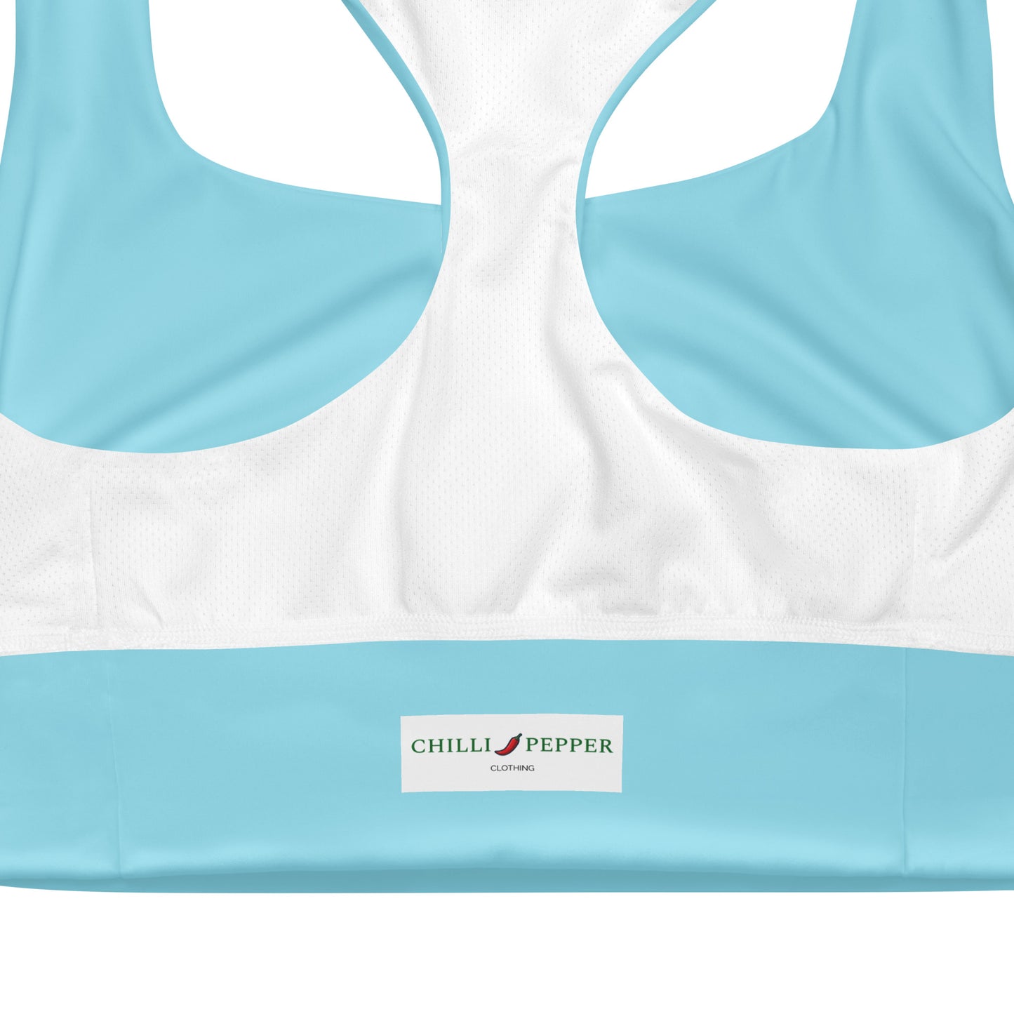 High Support Longline Sports Bra Light Blue