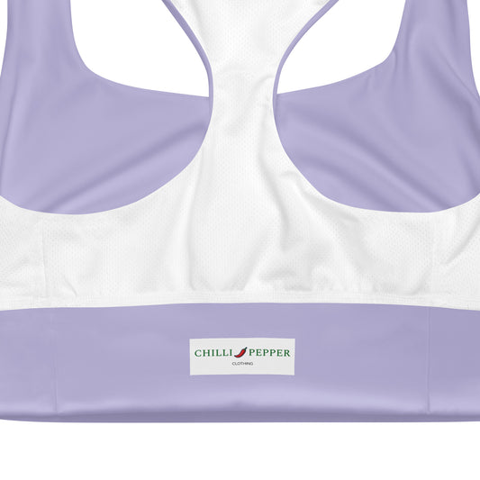 High Support Longline Sports Bra Purple