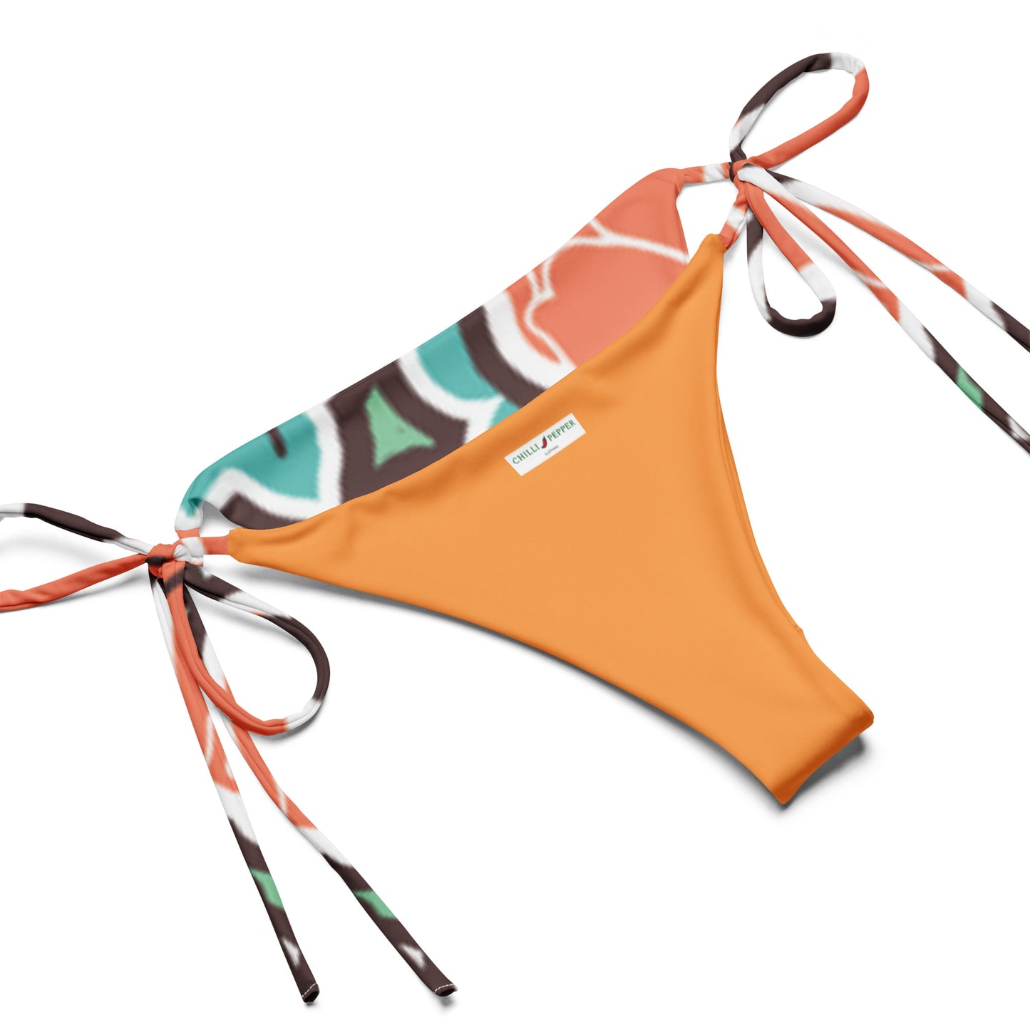 Patterned Red/Blue String bikini
