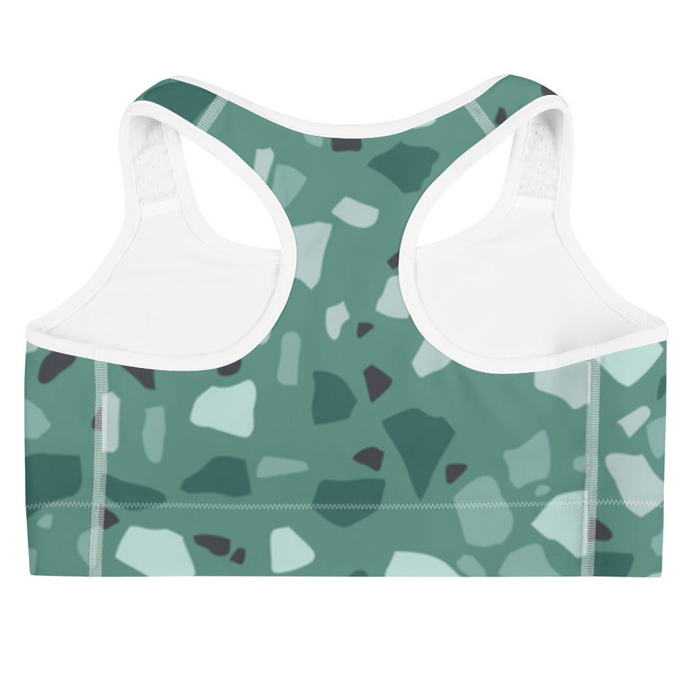 Sports Bra Green Camouflage