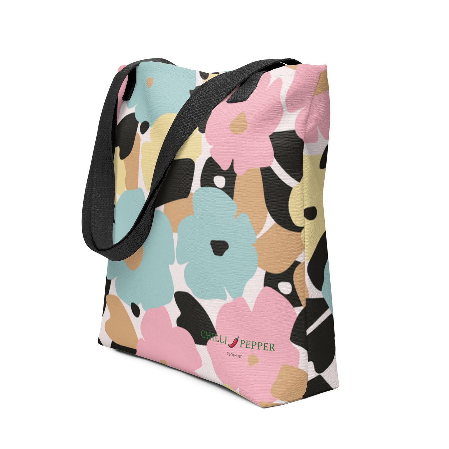 Tote Bag Floral Blue and Pink