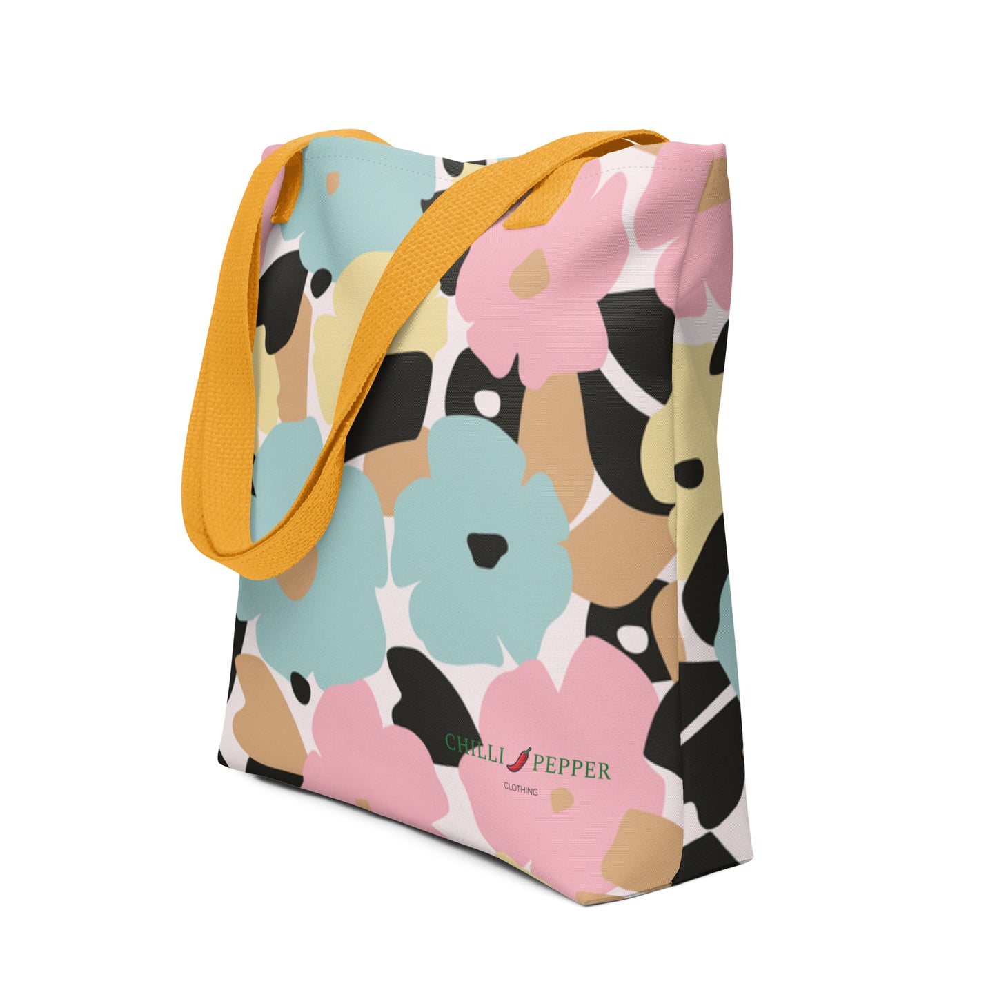 Tote Bag Floral Blue and Pink