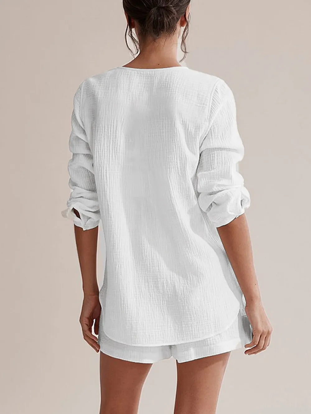 Women’s Summer Pyjama Set Crafted from 100% Cotton Gauze