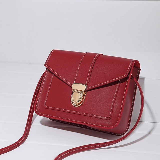 Small Crossbody Mini PU Leather Shoulder Messenger Bag
