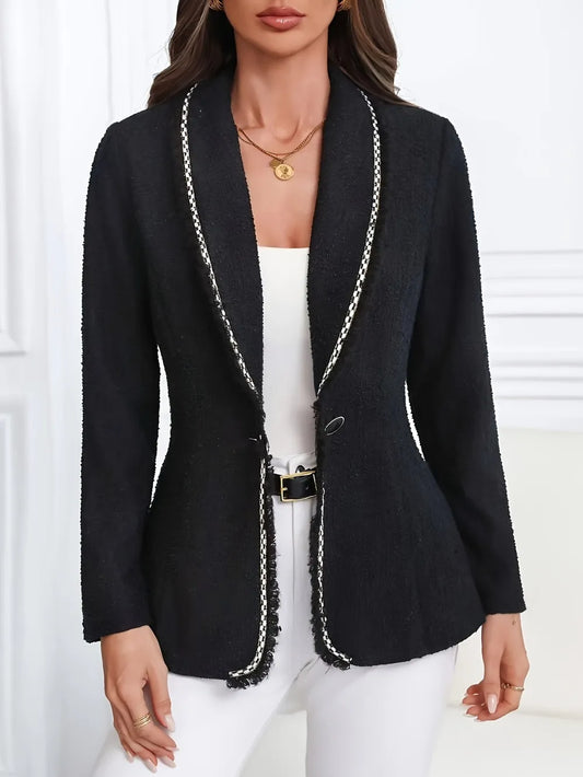 Classic Single-Breasted Lapel Blazer