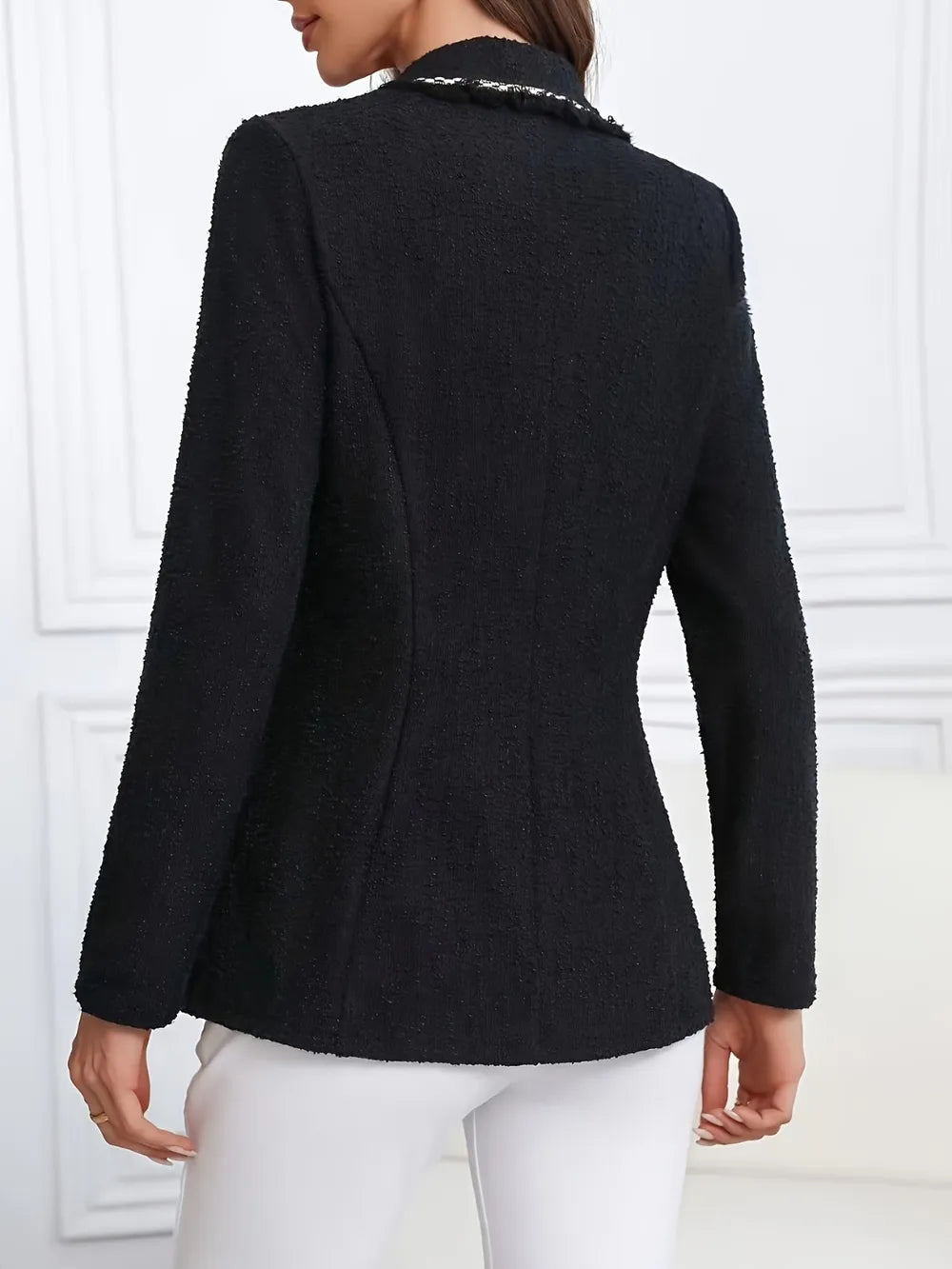 Classic Single-Breasted Lapel Blazer