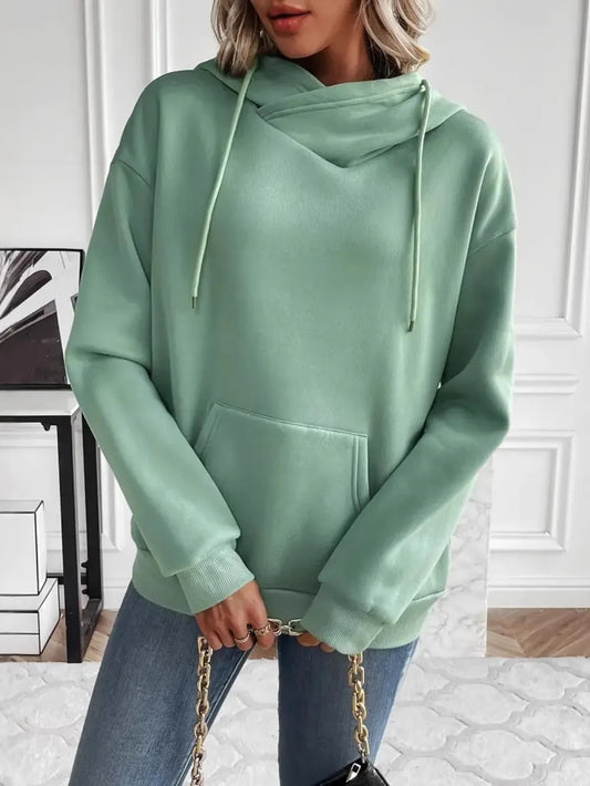 Relaxed-Fit Hoodie with Adjustable Drawstring and Front Kangaroo Pocket – Your Everyday Essential