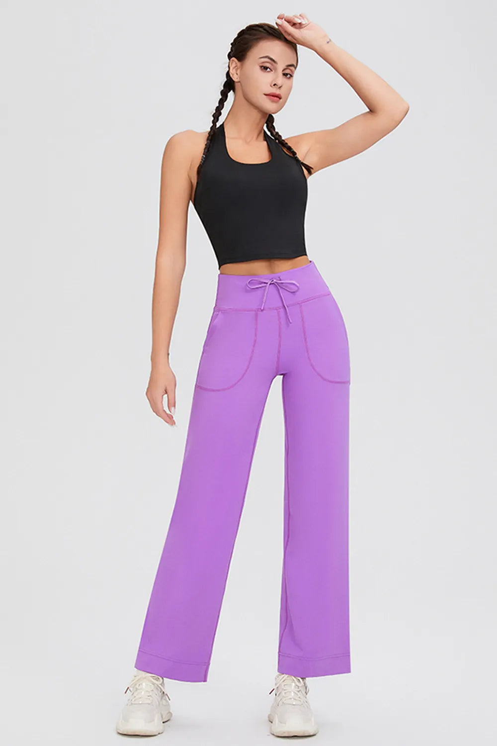 Basic Bae High-Waisted Drawstring Pants – Full Size Fit